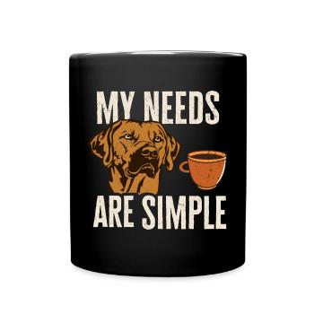 Rhodesian Ridgeback Dog - Full Colour Mug - black - Front