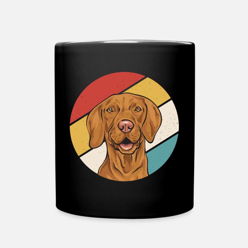 Vizsla Retro Vintage Ungarischer Vizsla - Tasse einfarbig - Schwarz