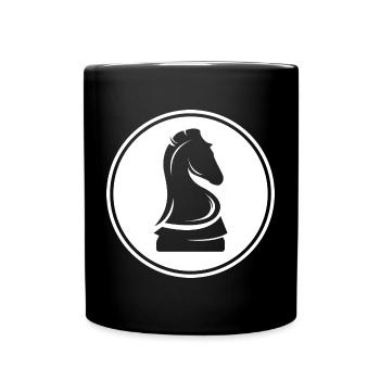 rook Pferd Symbol Logo icon Grafik Illustration - Tasse einfarbig - Schwarz - Vorne
