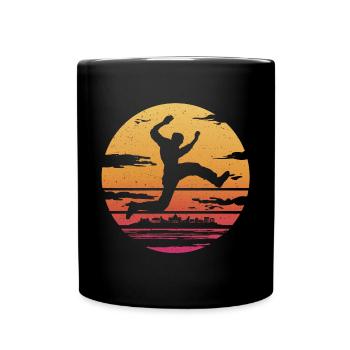 Freerunning Freerunner Springen Parkour - Tasse einfarbig - Schwarz - Vorne