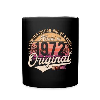 1972 Vintage Born Vintage Cadeau d’anniversaire - Mug uni - noir - Devant