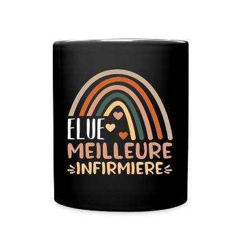 infirmière élue meilleure infirmière humour cadeau - Mug uni - noir - Devant