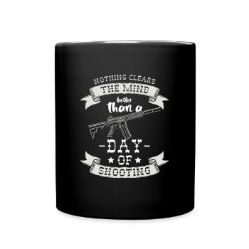 Tir d’arme à feu Du propriétaire de l’arme - Mug uni - noir - Devant