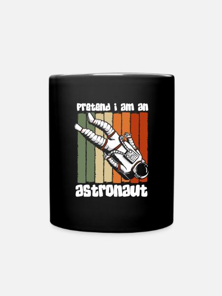 Space Logo Spaceman Spaceman - Full Colour Mug - black