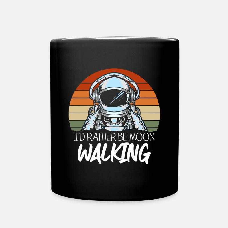 Space Weightless Voyager Rocket - Full Colour Mug - black