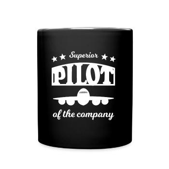 Very best pilot - Full Colour Mug - black - Front