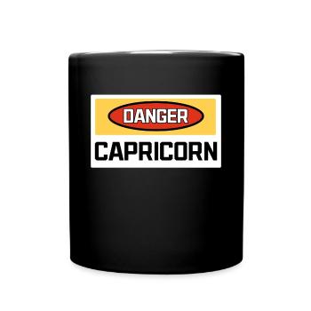 Steinbock Statement Horoskop Galaxie Aberglaube - Tasse einfarbig - Schwarz - Vorne