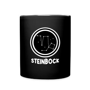 Konstellation Gestirne Tierkreis Steinbock Galaxie - Tasse einfarbig - Schwarz - Vorne