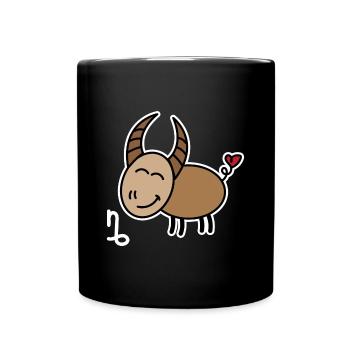 Aberglaube Herz Horoskop Steinbock Astronomie - Tasse einfarbig - Schwarz - Vorne