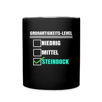 Aberglaube Horoskop Steinbock Tierkreis Statement - Tasse einfarbig - Schwarz - Vorne