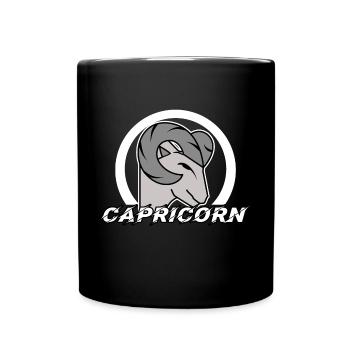 Horoskop Steinbock Tierkreiszeichen Astronomie - Tasse einfarbig - Schwarz - Vorne
