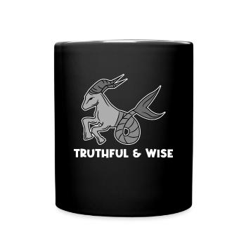Aberglaube Steinbock Statement Horoskop Tierkreis - Tasse einfarbig - Schwarz - Vorne