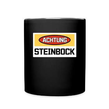Steinbock Tierkreiszeichen Statement Astronomie - Tasse einfarbig - Schwarz - Vorne
