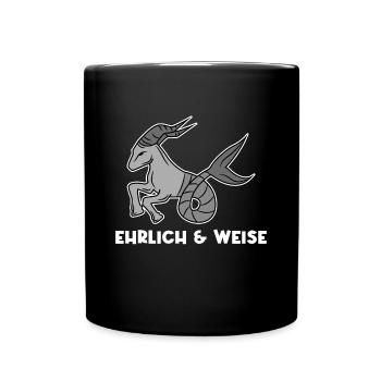 Horoskop Statement Astronomie Esoterik Steinbock - Tasse einfarbig - Schwarz - Vorne