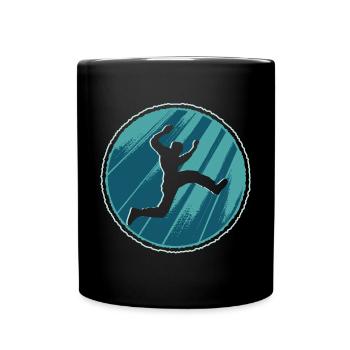 Parkour Freerunner Sprung Freerunning - Tasse einfarbig - Schwarz - Vorne