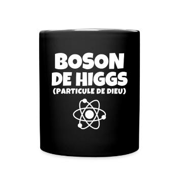 boson de higgs, physicien, big bang, univers - Mug uni - noir - Devant