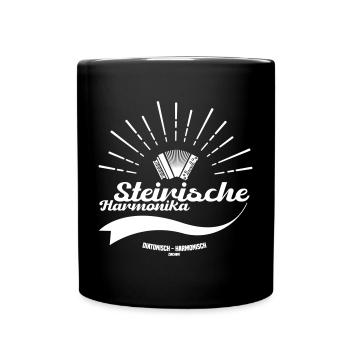 Steirische diatonisch harmonisch | ZiachON! - Tasse einfarbig - Schwarz - Vorne