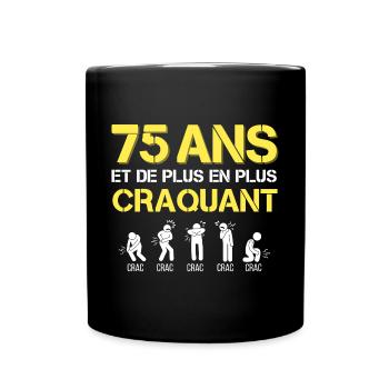 75 Ans Cadeau Homme Humour Papy - Mug uni - noir - Devant