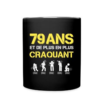 Cadeau homme anniversaire Homme humour papy 79 ans - Mug uni - noir - Devant