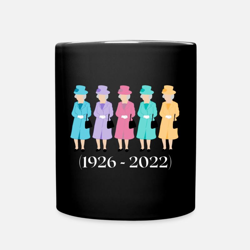 Queen Elizabeth 2 Erinnerung - Tasse einfarbig - Schwarz