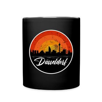 Dusseldorf Skyline II - Full Colour Mug - black - Front