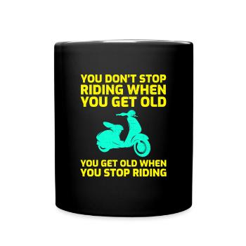 Scooter Rider Scootering Moto Racer Ride - Mug uni - noir - Devant