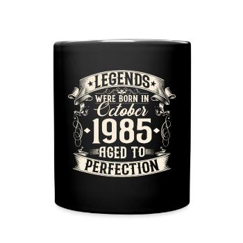 Octobre Né 1985 Légendes Anniversaire - Mug uni - noir - Devant