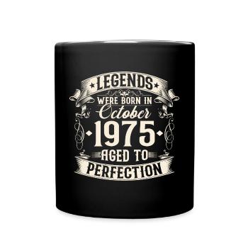 Octobre Né en 1975 Légendes Anniversaire - Mug uni - noir - Devant