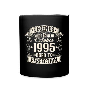 Octobre Né en 1995 Legends Anniversaire - Mug uni - noir - Devant