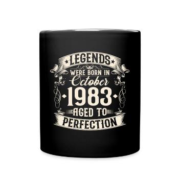 Octobre Né 1983 Légendes Anniversaire - Mug uni - noir - Devant