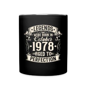 Octobre Né en 1978 Légendes Anniversaire - Mug uni - noir - Devant