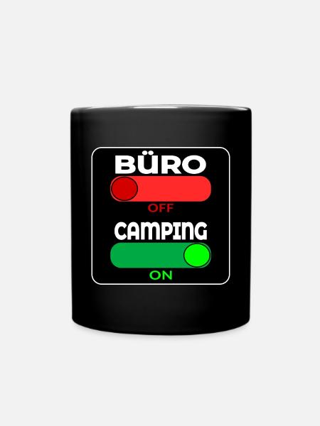 CAMPING SPRÜCHE - Tasse einfarbig - Schwarz