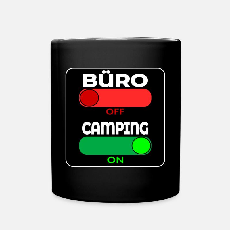 CAMPING SPRÜCHE - Tasse einfarbig - Schwarz