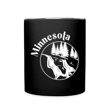 Natur Minnesota Design für stolze Minnesotaner - Tasse einfarbig - Schwarz - Vorne