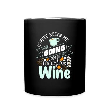 Coffee Cup Early Riser Drink - Full Colour Mug - black - Front