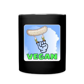 VEGANE WURST - ESSEN ZOMBIE - Tasse einfarbig - Schwarz - Vorne