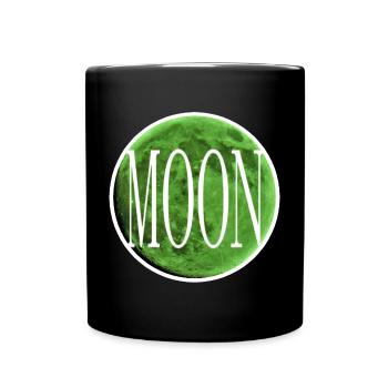 Encart - Lune vert émeraude - Mug uni - noir - Devant