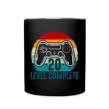 Retro-Controller-Level abgeschlossen - Tasse einfarbig - Schwarz - Vorne