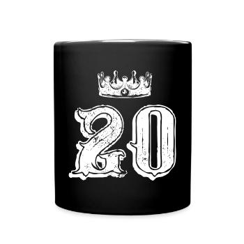 Couronne de 20 chiffres - Mug uni - noir - Devant