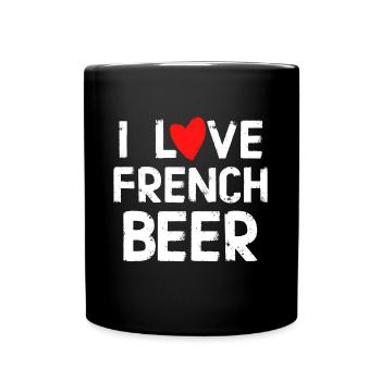 J'adore la bière française humour biere - Mug uni - noir - Devant