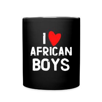African Boy I love it - Full Colour Mug - black - Front