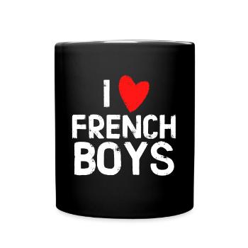 I love French Boys - Full Colour Mug - black - Front