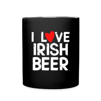 j'adore la bière irlandaise - Mug uni - noir - Devant