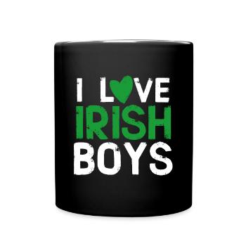 Ich liebe Irish Boy Gift - Tasse einfarbig - Schwarz - Vorne