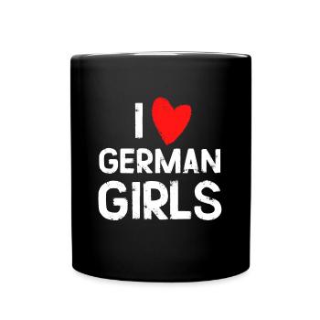 J'adore les filles allemandes - Mug uni - noir - Devant