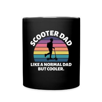 Electric Scooter Dad Driver E-Scooter Fathers day - Full Colour Mug - black - Front