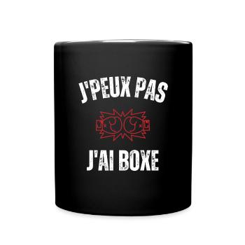 Je peux pas j'ai boxe - Mug uni - noir - Devant