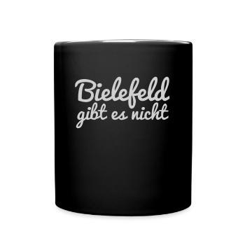 Bielefeld gibt es nicht - Tasse einfarbig - Schwarz - Vorne