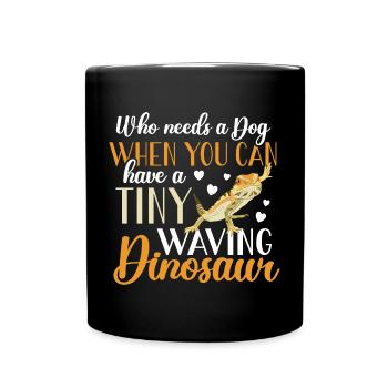 Lézard dragon barbu Herpétologiste des reptiles - Mug uni - noir - Devant