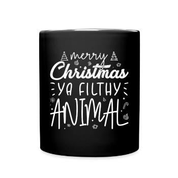 Cheeky Christmas Phrase Print - Full Colour Mug - black - Front